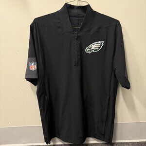 Nike NFL Men's Philadelphia Eagles Sideline Coach 1/2-Zip Short-Sleeve Jacket